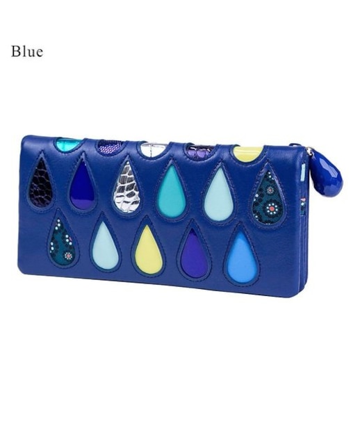 ドロップス 長財布 2つ折り かぶせ 【かわいいデザイン！本革のやわらかな風合い】