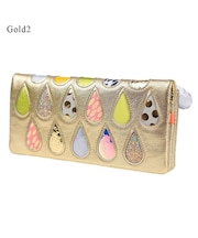 ドロップス 長財布 2つ折り かぶせ 【かわいいデザイン!本革のやわらかな風合い】