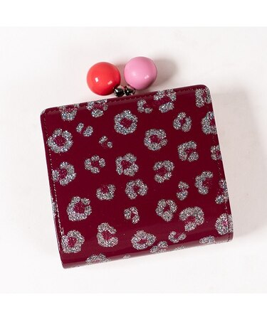 グリッターフラワー がま口 ミニ財布