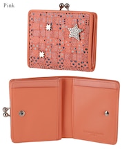 キラメッシュ 2つ折り財布 がま口 ミニ財布
