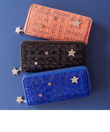 キラメッシュ ラウンドファスナー長財布