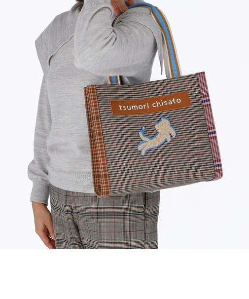 フレームチェックキラネコ トートバッグ