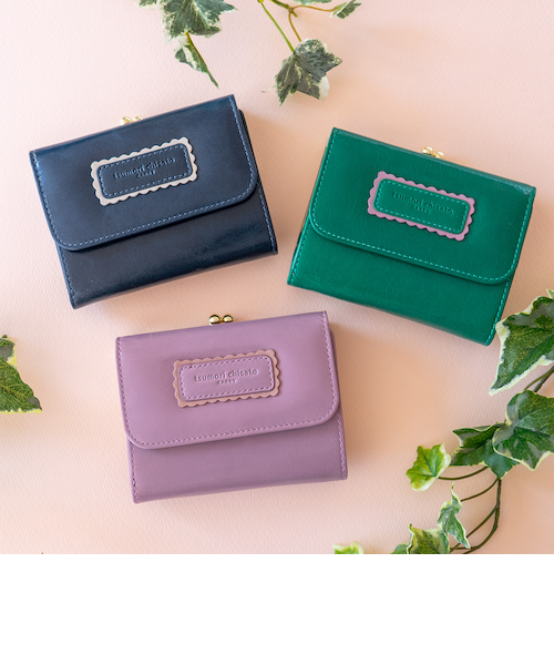 ネコキルティング ラウンドファスナー2つ折り財布｜コランドの通販