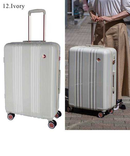 エメ キャリーバッグ キャリーケース 拡張タイプ【 海外旅行にも 約62～70リットル 3泊 4泊 5泊程度 】