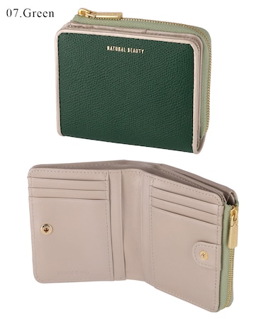 シュガリ 2つ折り財布 L字ファスナー小銭入れ