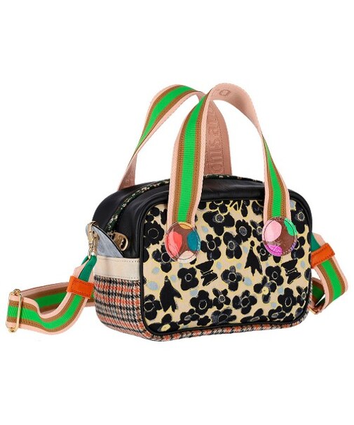 マルチチェック 2way ミニボストン ハンドバッグ ショルダーバッグ