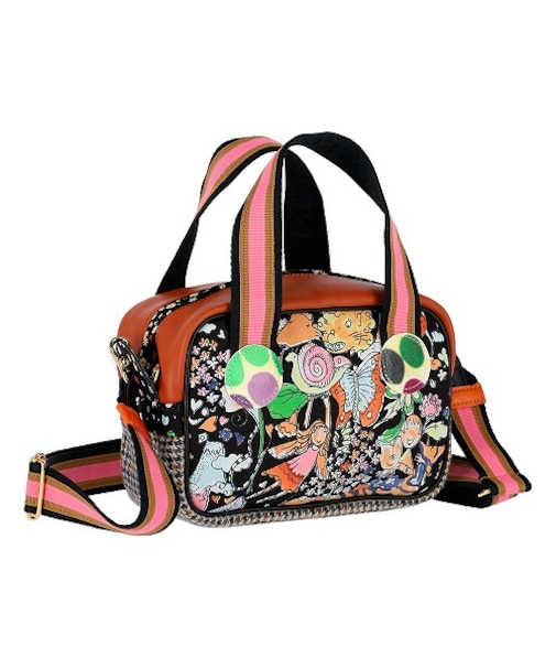 マルチチェック 2way ミニボストン ハンドバッグ ショルダーバッグ