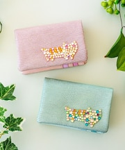 キラネコストーン 2つ折り財布