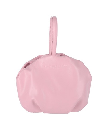 ラムギャザー ワンハンドル 手提げ ハンドバッグ