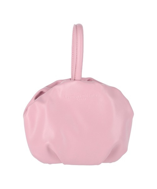 ラムギャザー ワンハンドル 手提げ ハンドバッグ