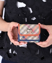tcチェック ミニ財布 3つ折り財布