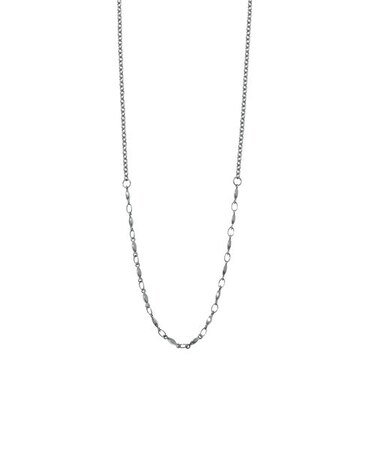 SUS316L　ミックスチェーンネックレス(WGカラー)