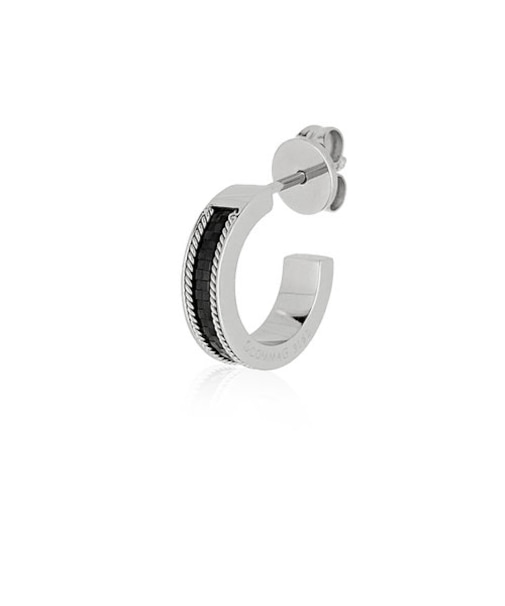 チェスボードフープピアス(片耳用)