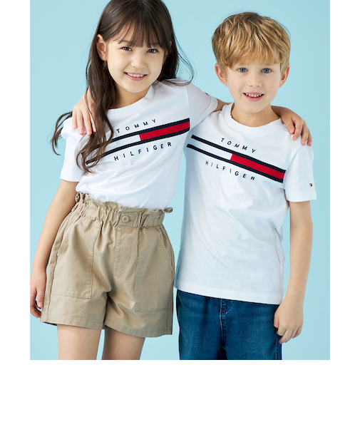 フラッグリブインサートTシャツ