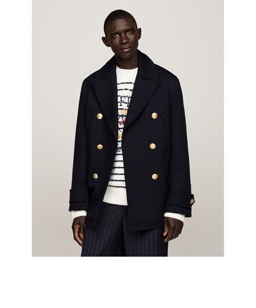 TOMMY HILFIGER COLLECTION ツイルウールピーコート