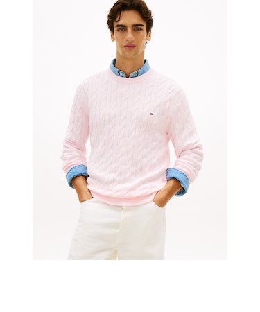 クラシックケーブルクルーネックセーター