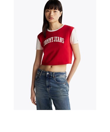レギュラークロップドバーシティTシャツ