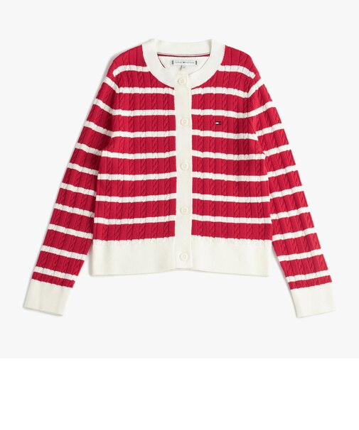 GIRLS ケーブルカーディガン