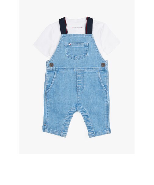 BABY デニムダンガリーロンパース