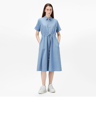 デニムマキシワンピース