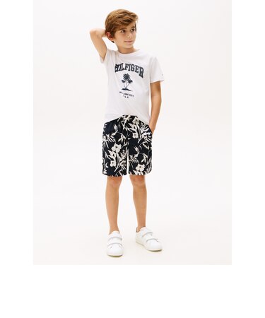 BOYS ストレッチポプリンプリントショートパンツ