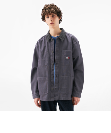 キャンバスコーデュロイオーバーシャツ