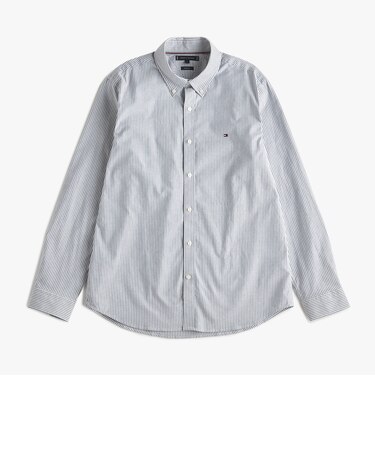オックスフォードストライプロングスリーブシャツ