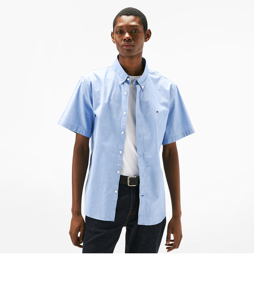 ライトウェイトオックスフォードソリッドショートスリーブシャツ