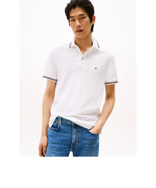 ティッピングスリムフィットポロシャツ