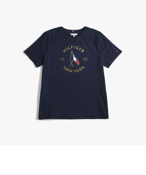 レギュラーモーションフラッグクルーネックショートスリーブTシャツ