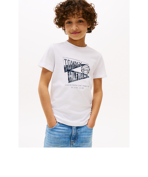 BOYS テクスチャードグラフィックショートスリーブTシャツ