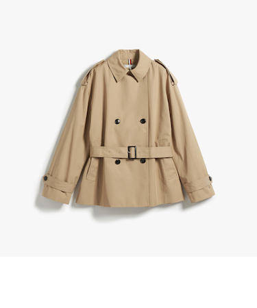 コットンショートトレンチコート