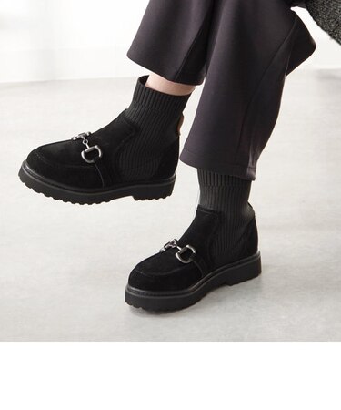 【MINNETONKA/ミネトンカ】 リブニットビット付きブーツ 18M20