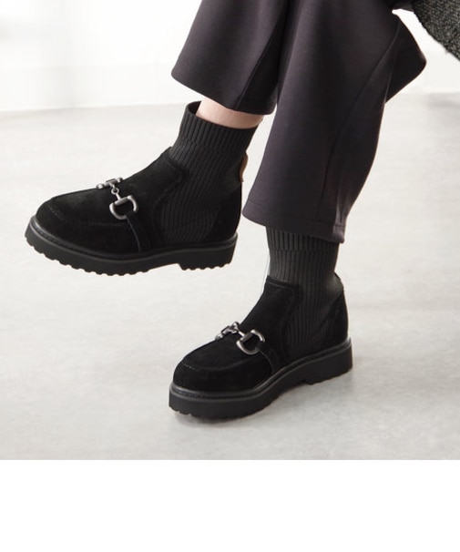 【MINNETONKA/ミネトンカ】 リブニットビット付きブーツ 18M20