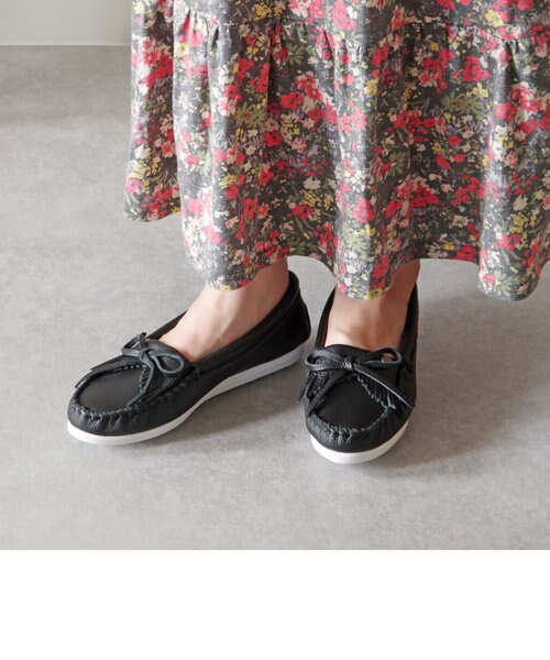 MINNETONKA/ミネトンカ】 KILTY PLUS スムースレザーモカシン