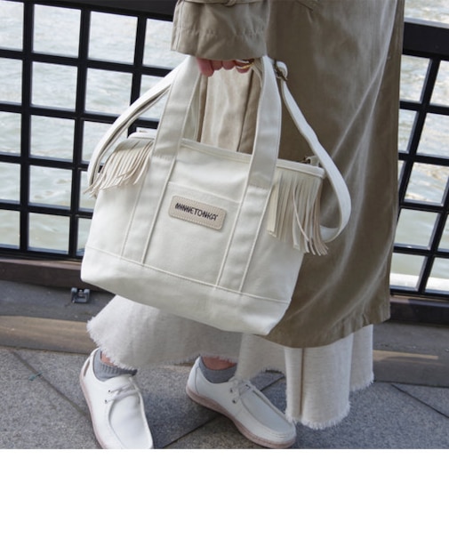 【MINNETONKA/ミネトンカ】 SIDE FRINGE 2WAY TOTE BAG サイドフリンジトートバッグ
