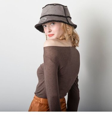 【MINNETONKA】ミネトンカ SUEDE BOA REVERSIBLE BUCKET HAT スエード× ボアリバーシブルバケットハット 57-59cm