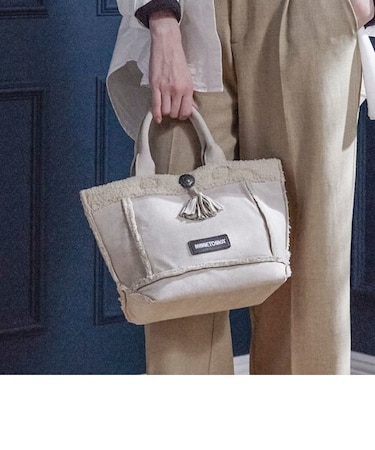 【MINNETONKA】ミネトンカ SUEDE×BOA TOTE BAG/スエード× ボアトートバッグ