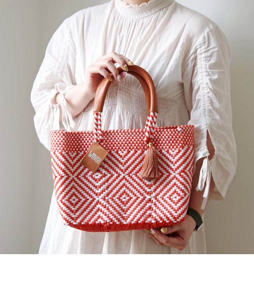 WOVEN ウーヴン】スモールトートメキシコ製 バスケットバッグ