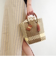 【WOVEN ウーヴン】ミニトートバッグ メキシコ製 バスケットバッグ メルカドバッグ