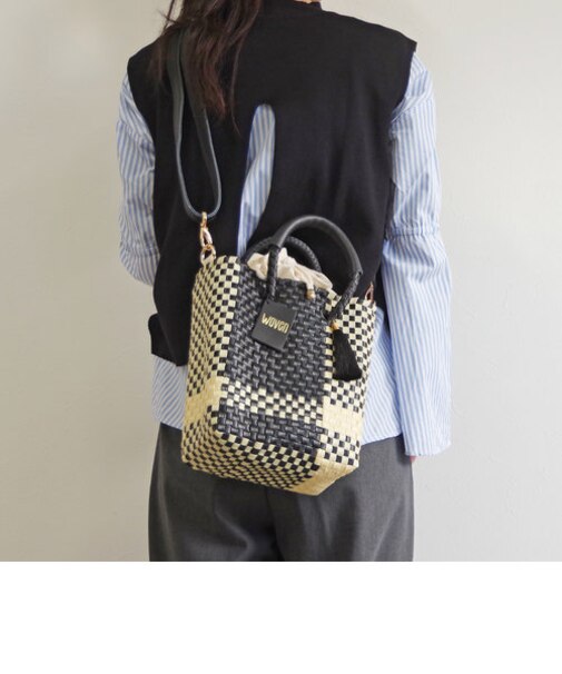 【WOVEN ウーヴン】ミニショルダートートバッグ メルカドバッグ かごバッグ メキシコ製