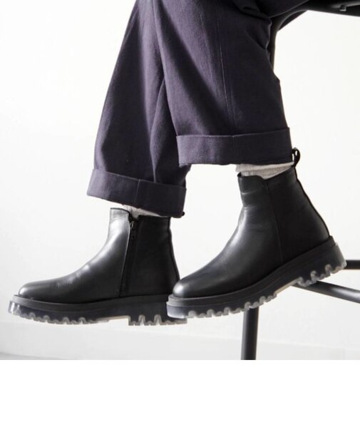 【BUENO SHOES ブエノシューズ】 クリアソールサイドジップブーツ 【V1514】