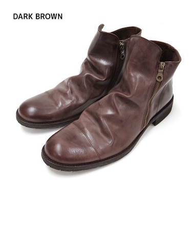 【VARISISTA ヴァリジスタ 】ダブルジップドレープブーツ ビブラムソール(Z508LX) 