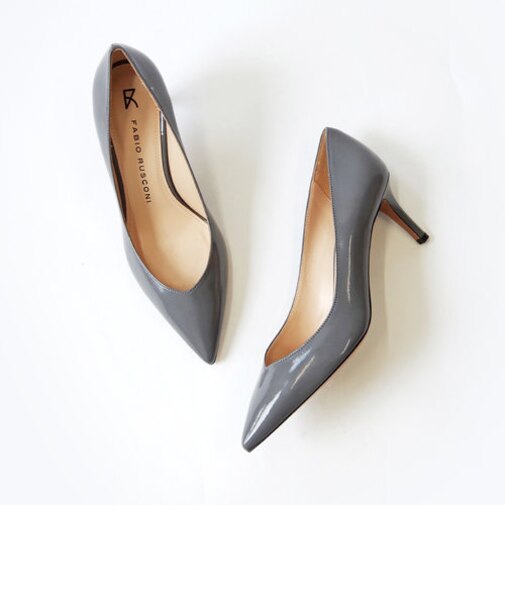 【FABIO RUSCONI ファビオルスコーニ】 Vカットポインテッドトゥパンプス 【BANGO】