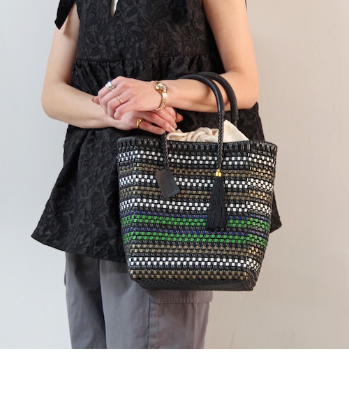 WOVEN ウーヴン】プティトート メキシコ製 メルカドバッグ かごバッグ