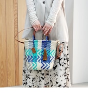 【WOVEN ウーヴン】プティショルダートート　2WAY ミニバッグ ショルダーバッグ メルカドバッグ かごバッグ