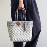 【WOVEN ウーヴン】エブリデイトート　メキシコ製 メルカドバッグ かごバッグ レザーハンドル スモール