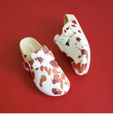 【ASFVLT アスファルト】 【FLAIR】 COW 【SH02】 スリッポン