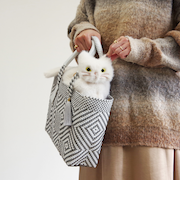 【WOVEN /ウーヴン】 エコファー ねこ 2WAY BAG ショルダーバッグ 猫巾着