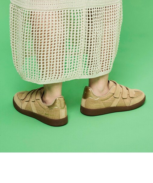 【ASFVLT アスファルト】 【ELITE CLASSIC VELCRO】 BEIGE RAFIA 【ELV05】 スニーカー